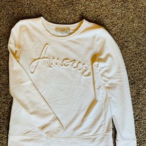 LOFT amour cream sweatshirt size small